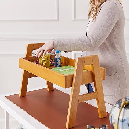 Miniatura 9 de ECR4Kids Estante apilable ajustable con borde completo, estantería, natural