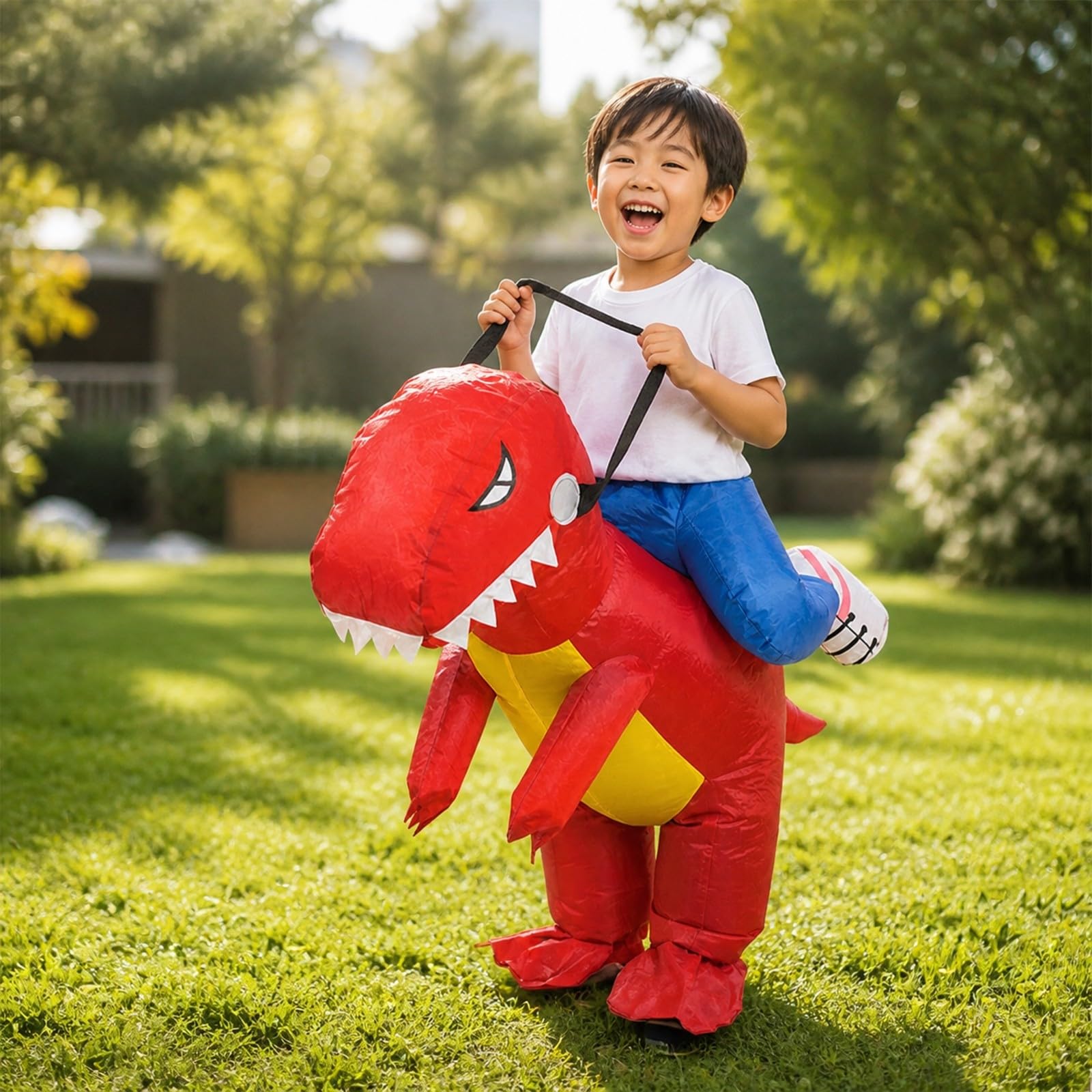 Costume Tirannosauro Gonfiabile | Costume da Dinosauro Gonfiabile, Cinghia in Vita Regolabile, per Halloween, Cosplay, Recite Scolastiche, Bambini