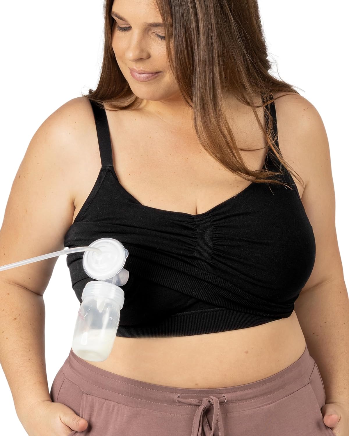 Kindred Bravely Sublime Sleep Pumping Bra Hands Free, Adjustable Pumping & Nursing Bra with EasyClip for All Breast Pumps