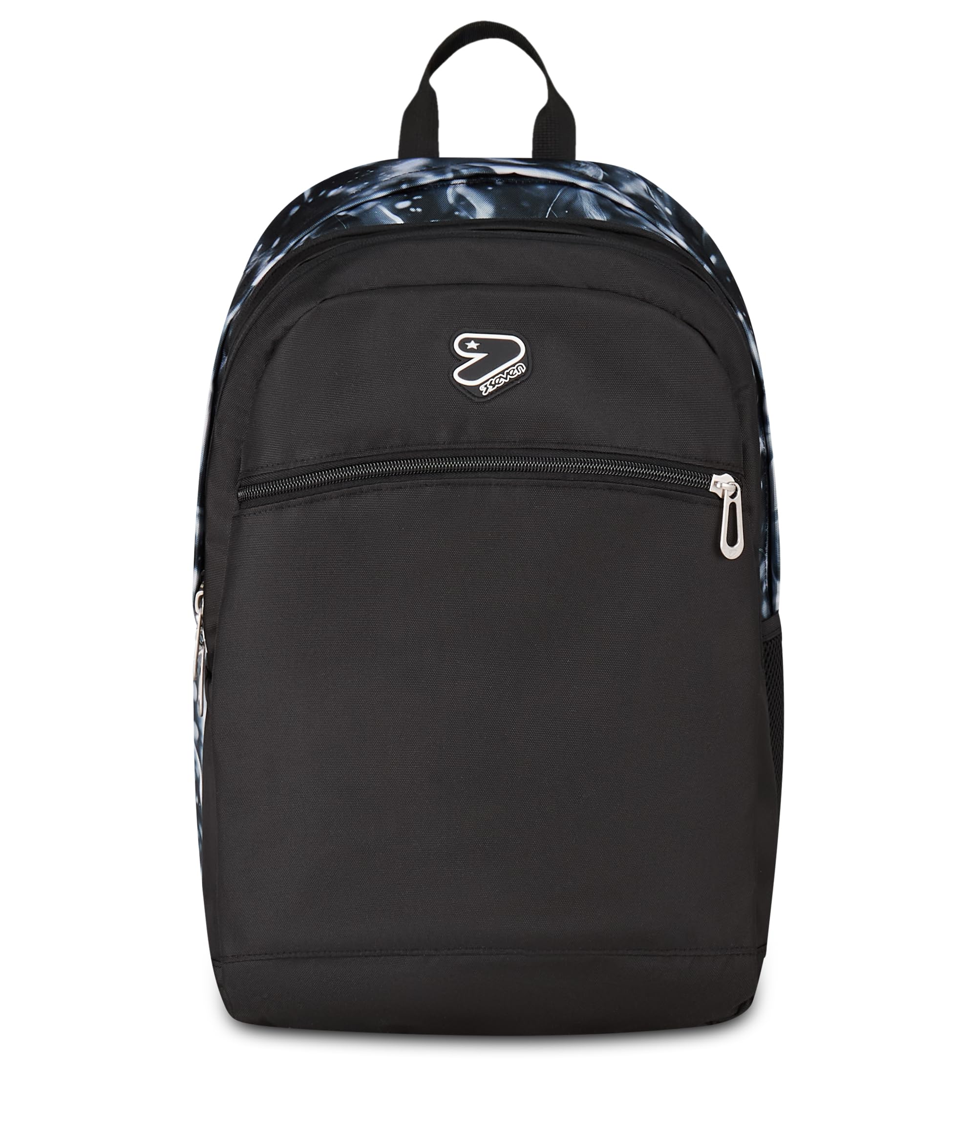 Seven Zaino Scuola The Double Pro XXL Detach, Nero, 34 L, Doppio Scomparto, Cuffie wireless incluse, Zaino Staccabile e reversibile, Tasca porta pc, Tasche multiuso, Scuola media e superiore, Ragazzi