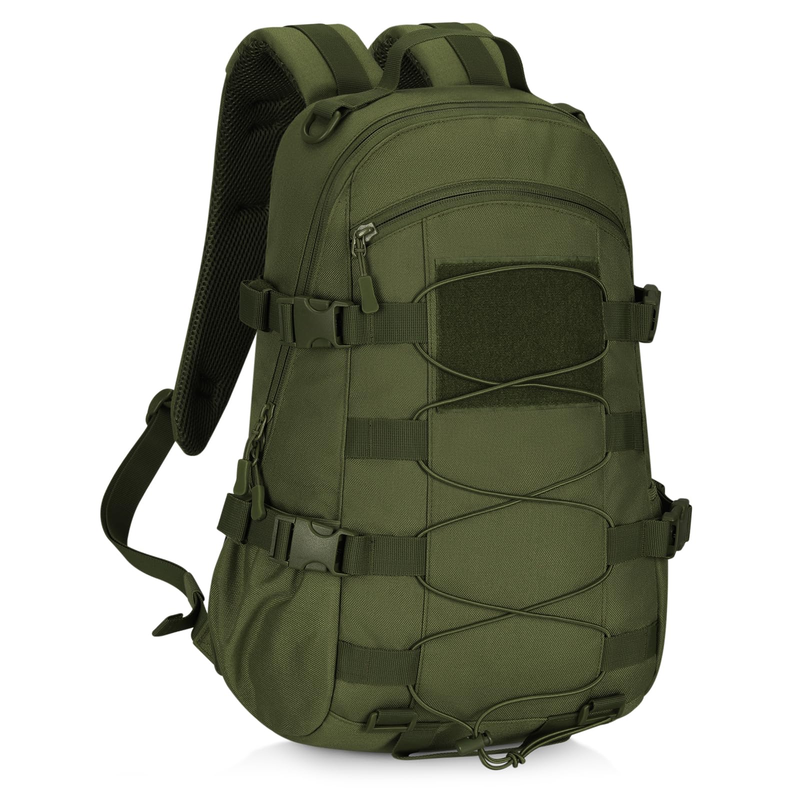 HUNTVP 25L Taktischer Rucksack Militär Rucksack Herren 1000D Nylon Bundeswehr Wanderrucksack MOLLE Tactical Backpack Wasserabweisend für Herren Damen Uni Reise Sport Outdoor Klettern, Grün