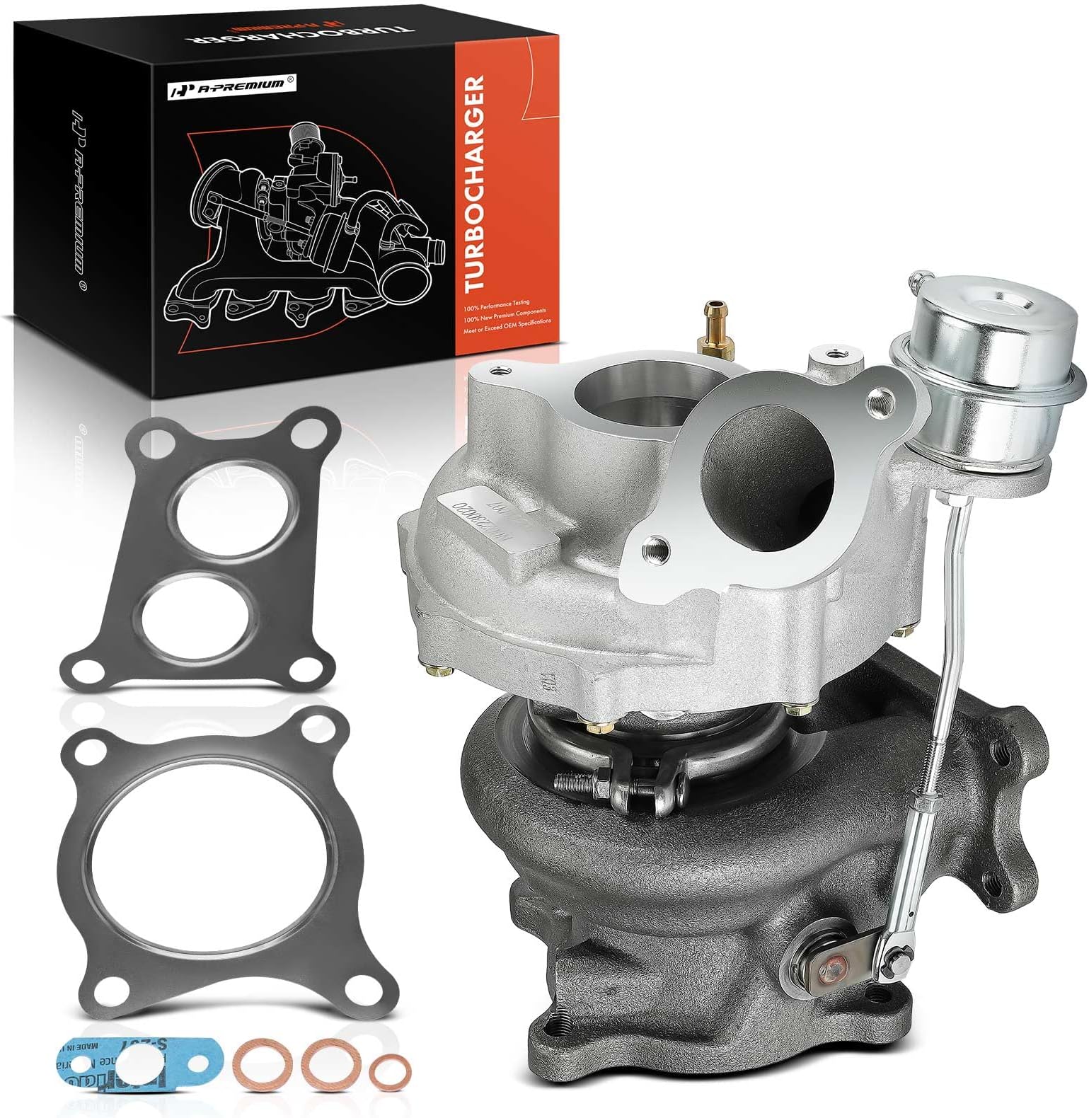 A-Premium Complete Turbocharger Turbo Kit with Gasket Compatible with Subaru Forester 2014-2018, WRX 2015-2020, H4 2.0L, MGT2259S