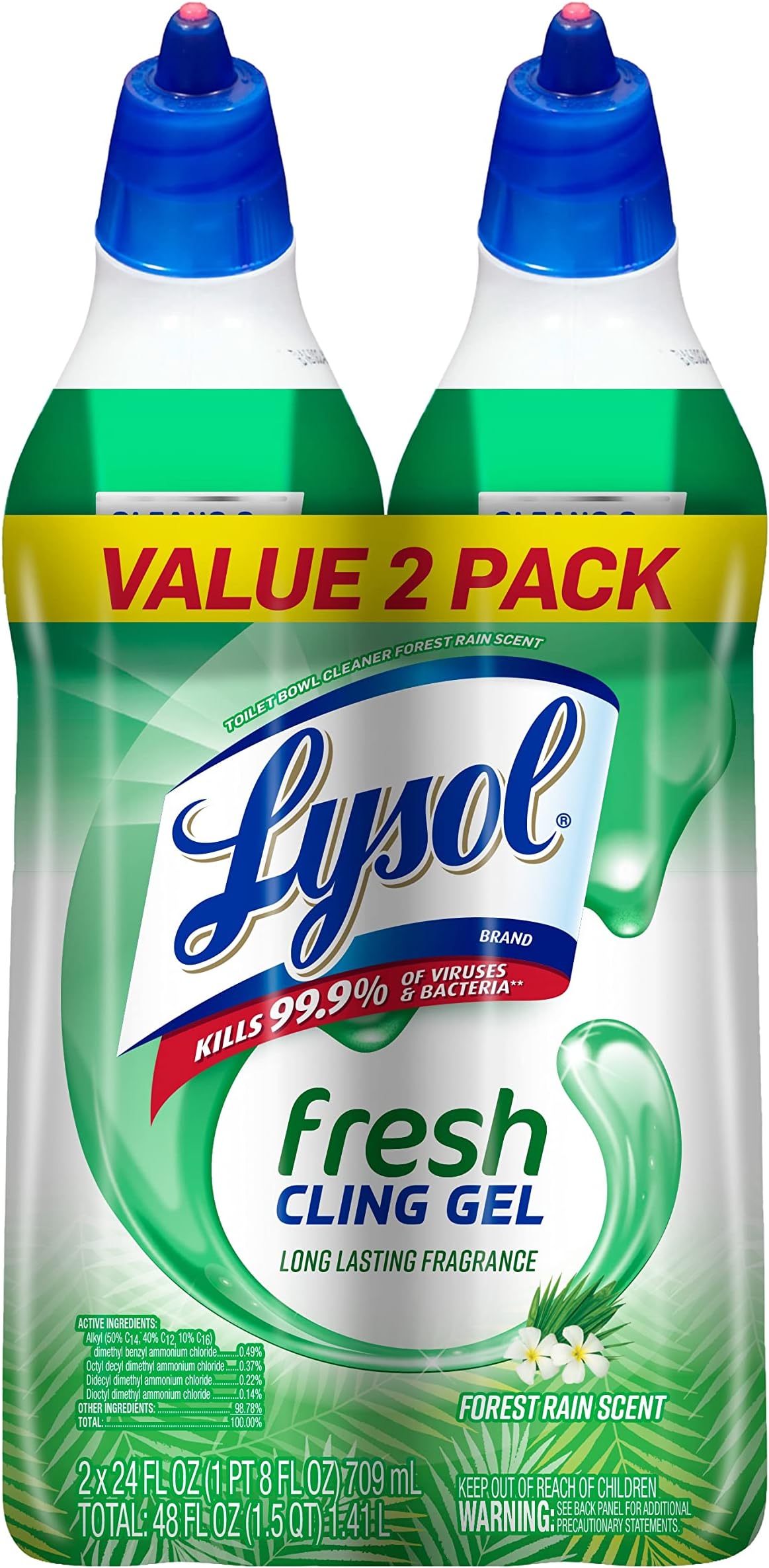 Lysol Complete Clean Toilet Bowl Cleaner with Bleach Value