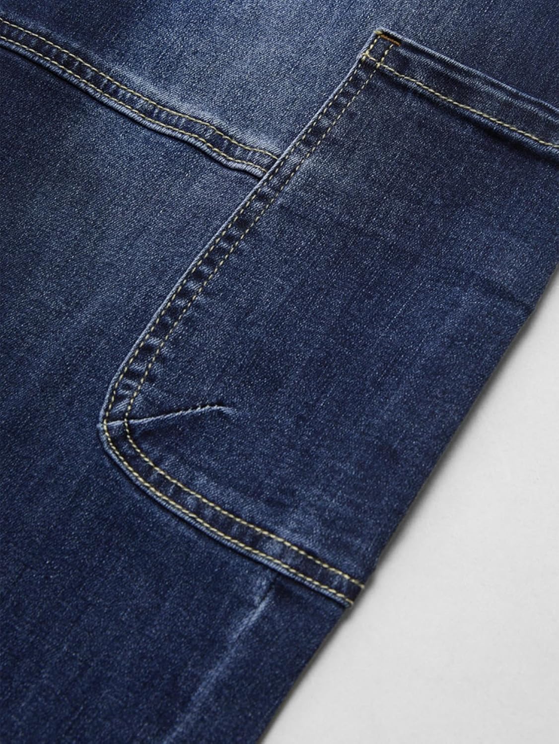 Flamingals Straight Leg Button Fly Jeans for Women Multi Pocket Mid Rise Jeans Without Belt Barrel Pants 27" Inseam - Image 6