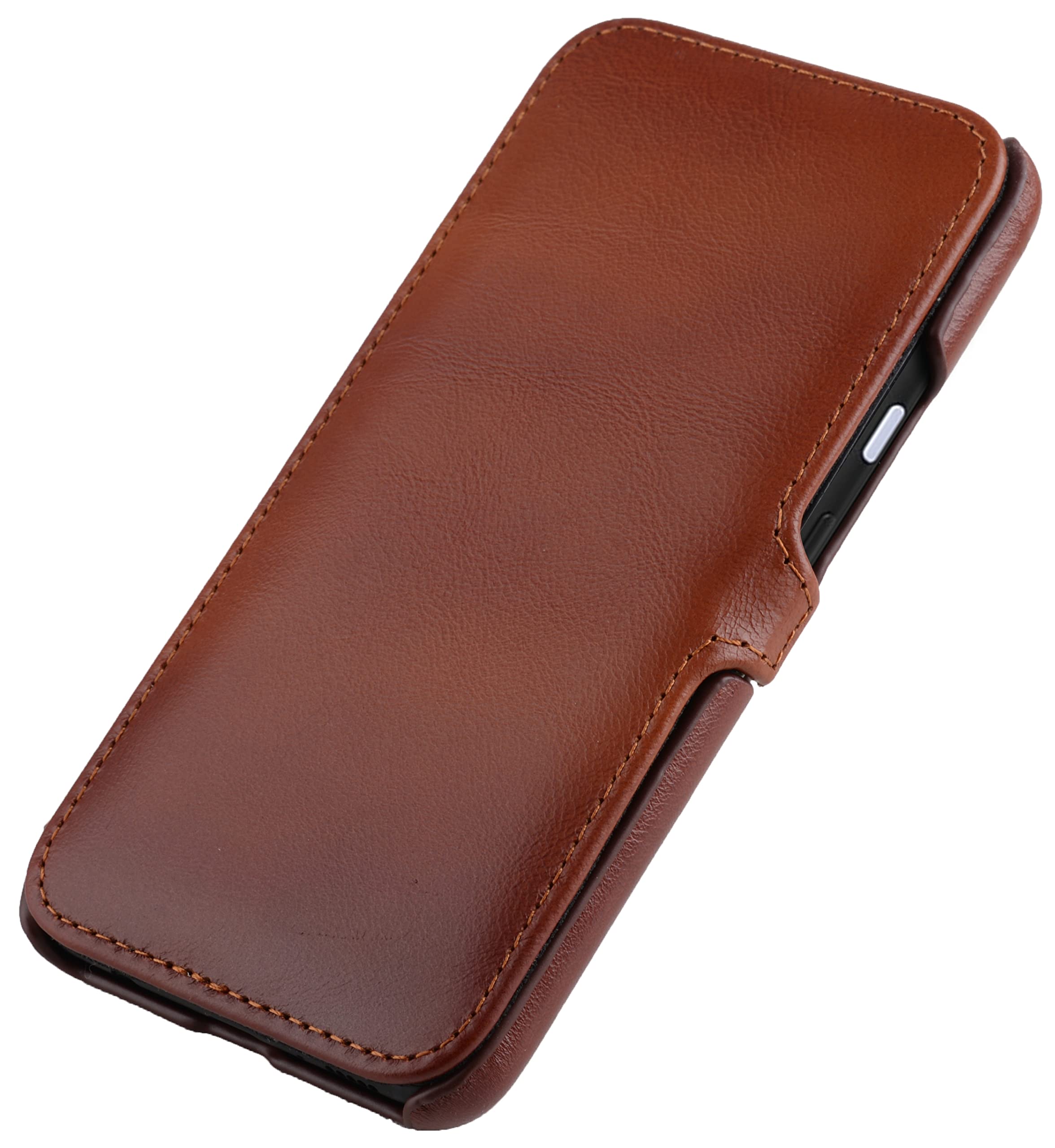 STILGUT Book Case Compatible with Google Pixel 4a 4G Leather Case with Clip Closure, Leather Case, Flip Case - Image 3