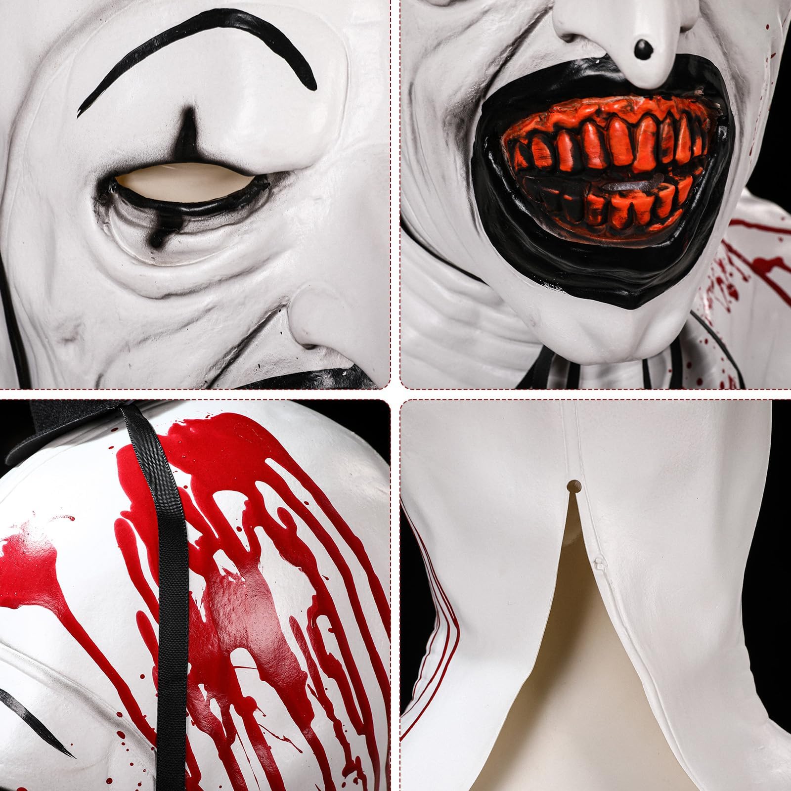 Terrifier Clown Mask Halloween Art The Clown Mask Scary Killer Role Play Full Head Cosplay Scary Props for Adults - Image 2