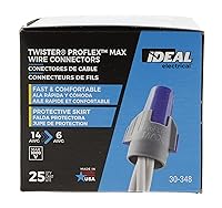 Vista 6 de IDEAL Electrical Twister ProFLEX MAX (30-348) Conector de Cable Azul/Gris, Caja de 25 — Tuercas de Cable de Rosca Suave para Cableado