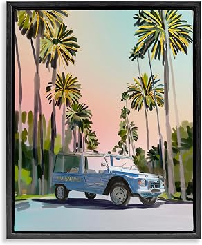 Fashion Brand Tropical Truck| Floating Frame Canvas Art