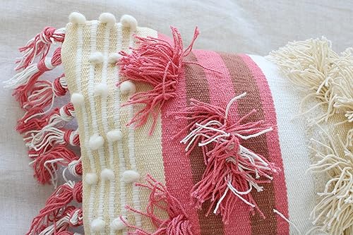 Miniatura 4 de CASA BOHO Funda de almohada lumbar decoración rosa almohadas bohemias para cama almohadas decorativas para sofá almohada larga bohemia para cama