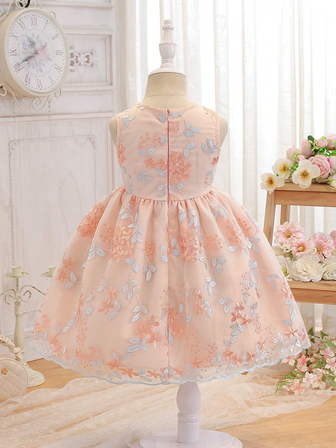Tagas Vestido de princesa para niñas, vestido de niña, vestido de cumpleaños para niñas, vestido acampanado hasta la rodilla