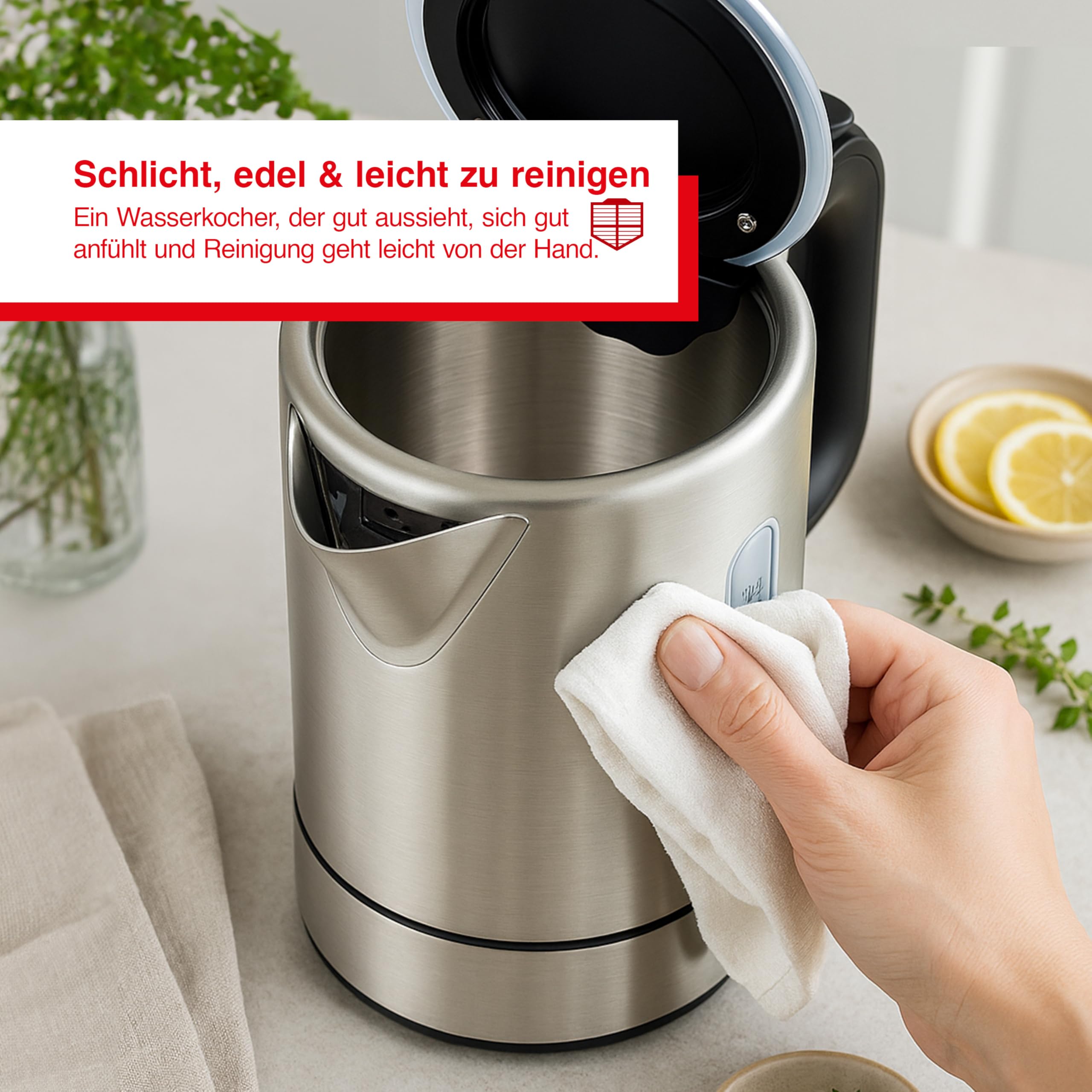 Solis Wasserkocher Vario Temp Kettle 5516 - Wasserkocher mit programmierbarer Temperatureinstellung - Teekocher - Mit Warmhaltefunktion - Kalkfilter herausnehmbar - 1,7 L