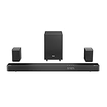 Hisense AX5125H Soundbar 5.1.2, 500W, 2 altoparlanti posteriore 2 altoparlanti upfiring 1Subwoofer Esterno wireless, Dolby Atmos e DTS:X, Bluetooth, HDMI, USB, Ingresso Audio Ottico