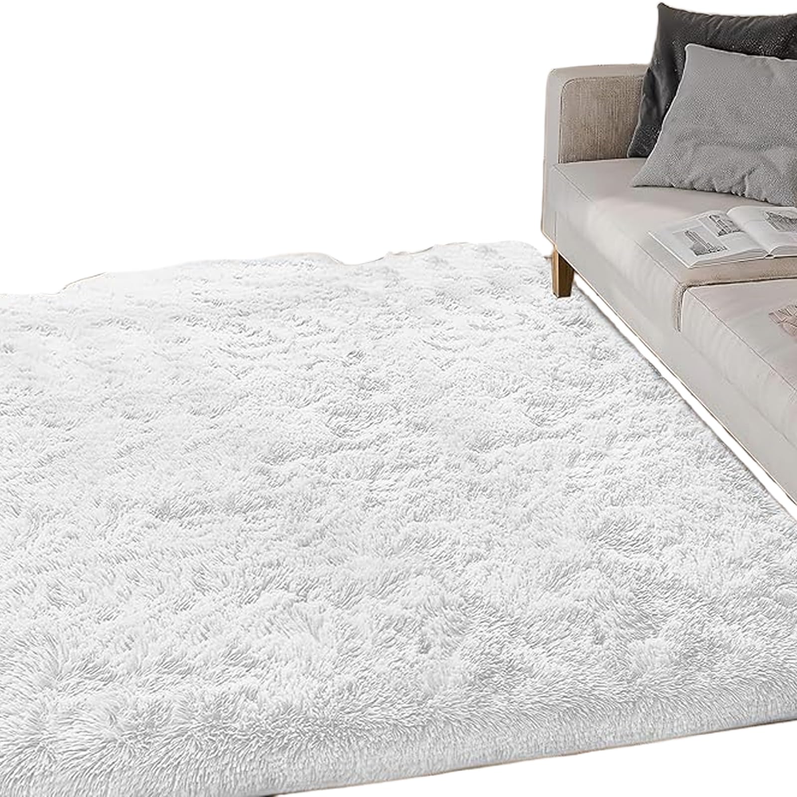 our fave Soft Fluffys Fuzzys heart-Shape Area Rugs, Antiskid Luxury Plushes Faux Fluffys Carpets for Children Playroom Living Roo