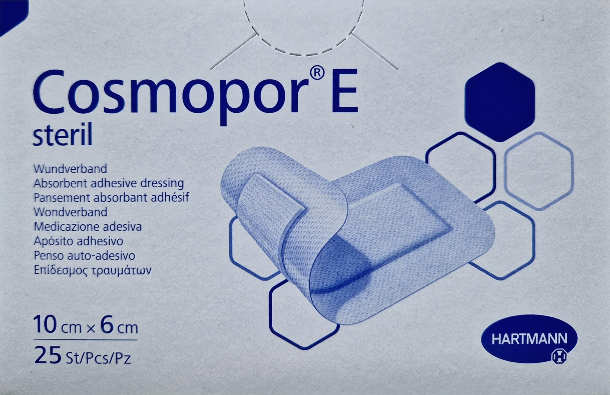 COSMOPOR E Sterile Wound Dressing 6 x 10 cm Pack of 25