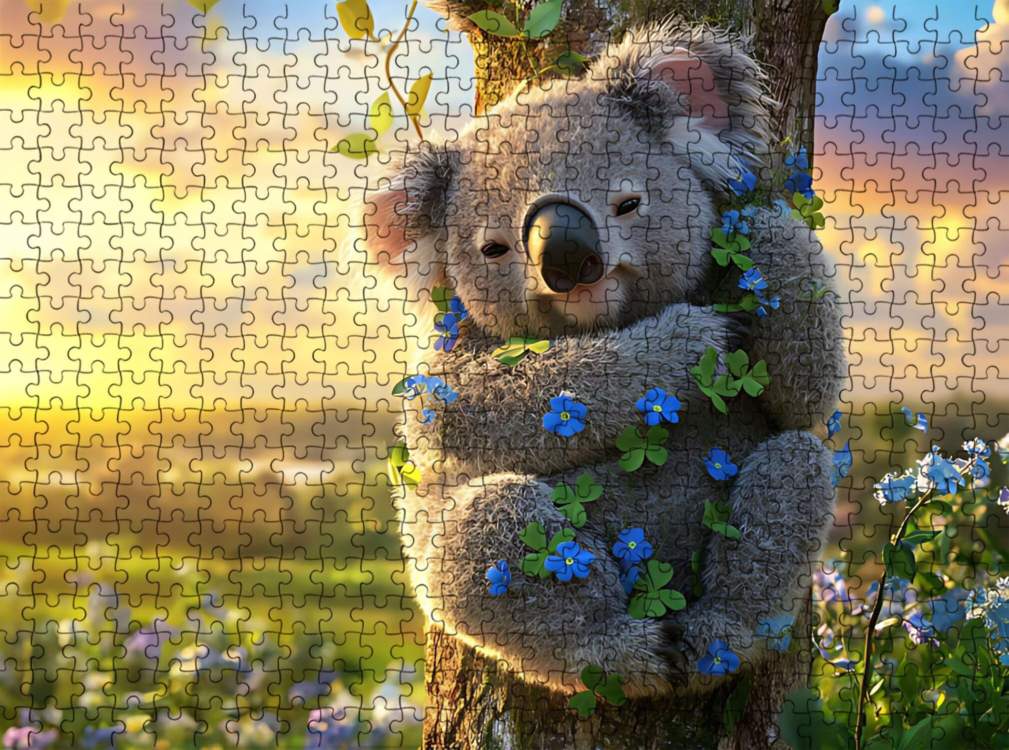 koala Albero Puzzle 1500 Pezzi per Adulti, Puzzle in Legno - Collezione Classica con Poster Incluso - Sfida di Concentrazione e Passatempo Antistress, Gioco Educativo per Famiglia, 87 x 57 cm f0-554