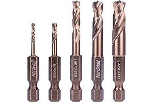 Broca para metal de cobalto M35, juego de 5 piezas