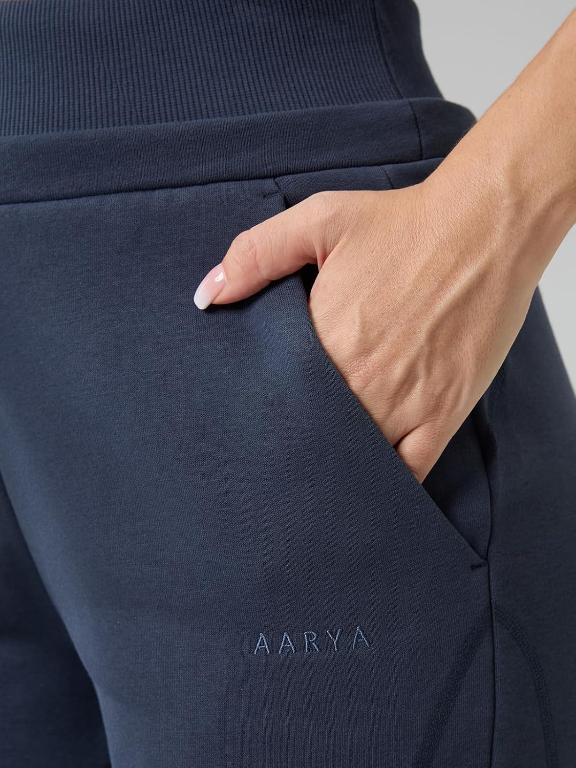 AARYA Sweatpants for Women Fleece Lined Winter Thermal Travel Pants Cold Weather Golf Hiking Work Casual with Pockets - Image 5