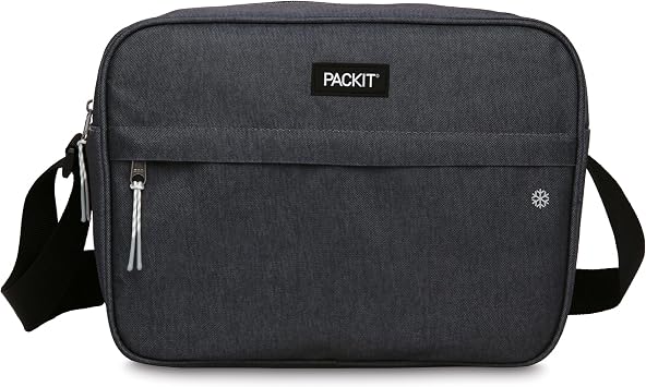 PackIt Freezable Zuma Can Cooler, Built with EcoFreeze Technology, Collapsible, Reusable, Zip Closure with Adjustable Shoulder Strap, Fits 15, 12 Oz Cans