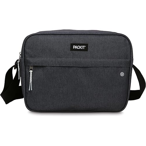 PackIt Freezable Zuma Can Cooler, Built with EcoFreeze Technology, Collapsible, Reusable, Zip Closure with Adjustable Shoulder Strap, Fits 15, 12 Oz Cans