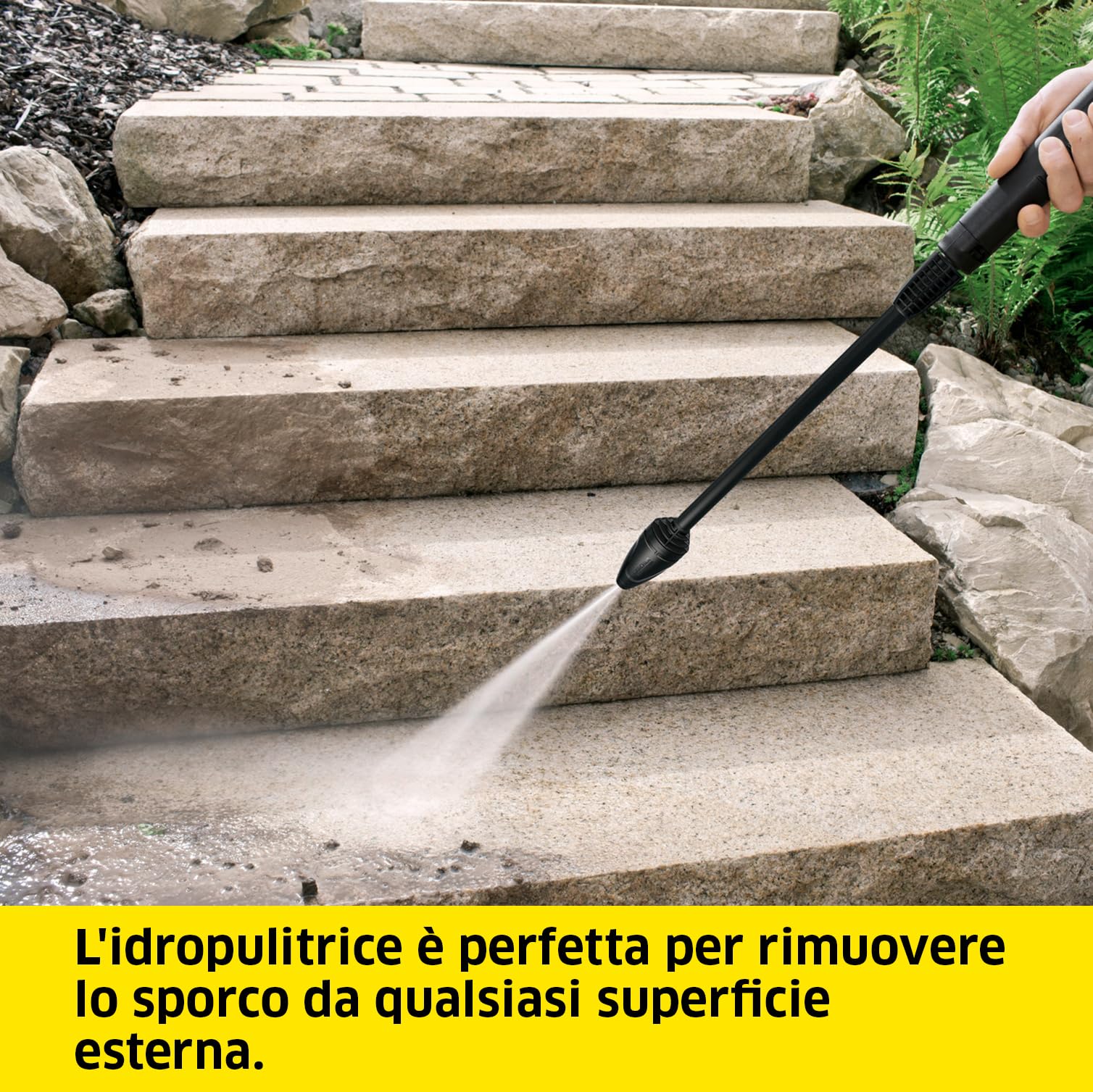 Kärcher Idropulitrice K 2 Universal Edition, Pressione max. 110 bar, Portata 360 l/h, Area di lavoro 20 m²/h, Filtro acqua, Pistola e Tubo Alta Pressione 3m, Ugello rotante