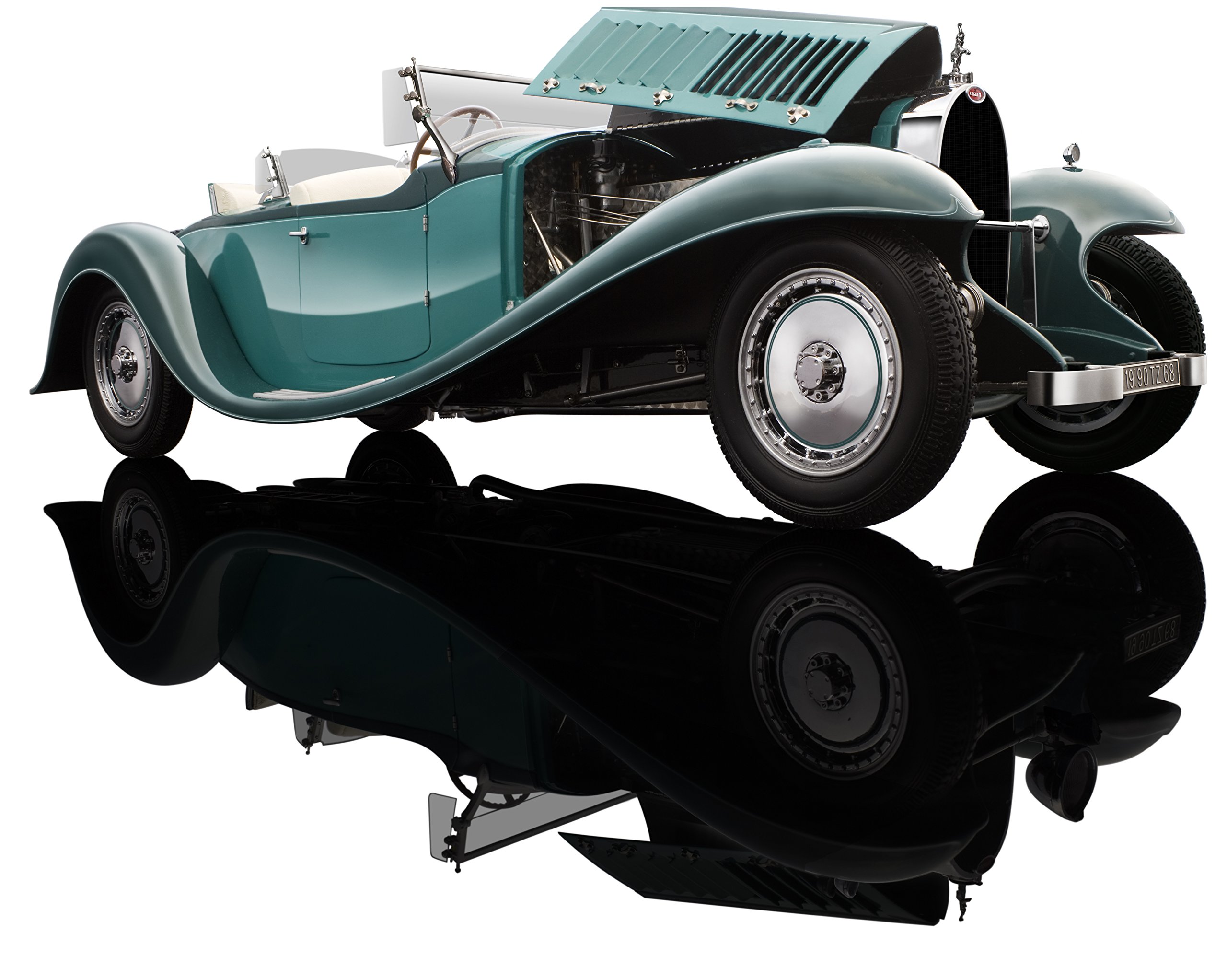 Bauer Spielwaren Exclusive Bugatti Royale Roadster Esders 1932: Originalgetreues, Hochwertiges Modellauto 1: 18, mit Türen und Motorhaube zum Öffnen, Fertigmodell, grün (1990TZ68)