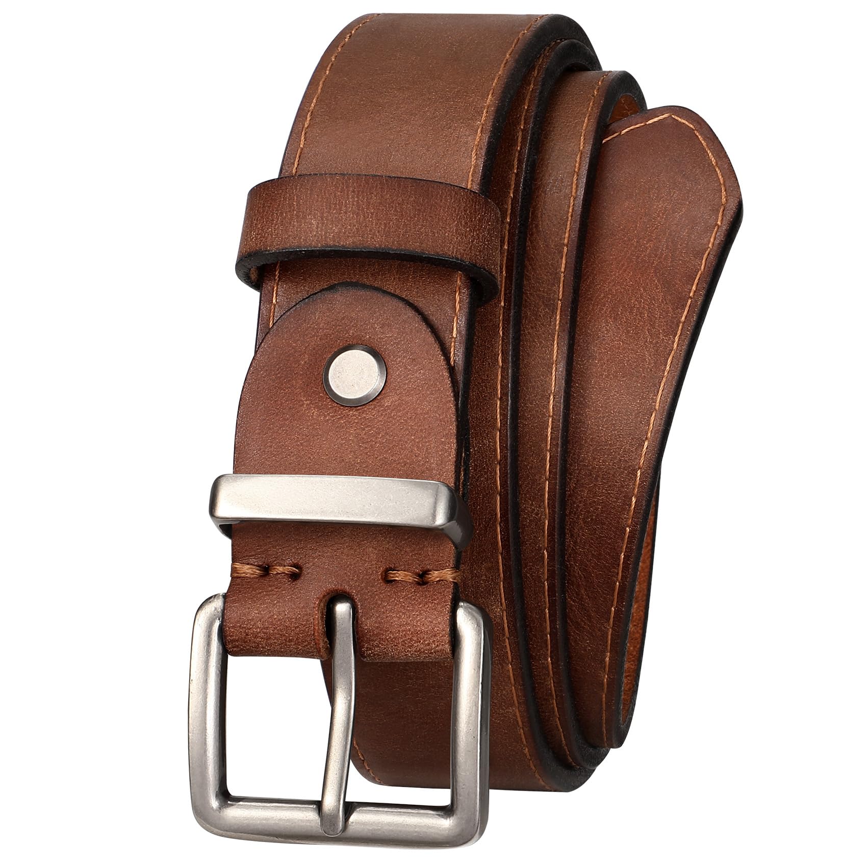 Full Grain Leather womens belt Ladies Genuine Solid Leather Belts for Jeans Pants Dresses