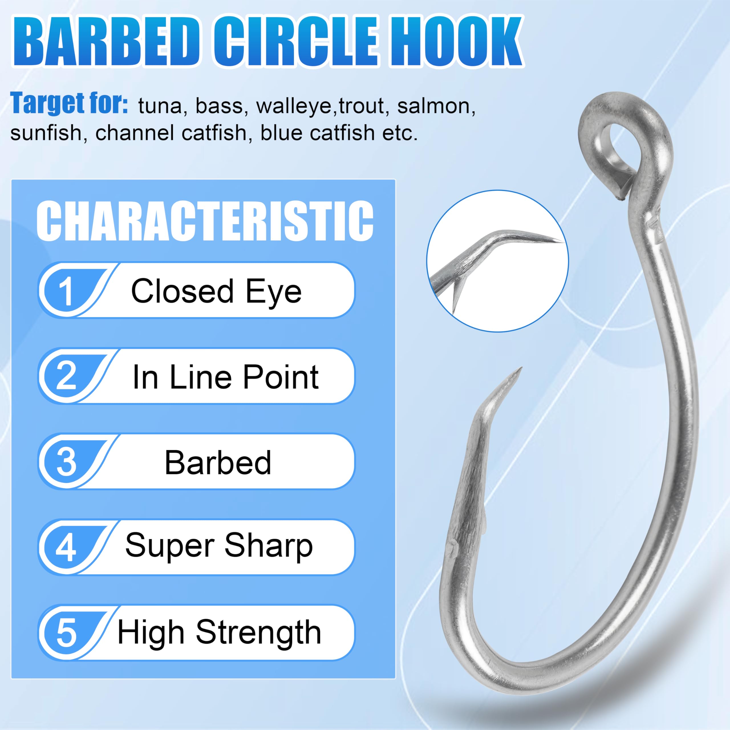 bluegill fish hook size Circle Hooks Saltwater, 35pcs Inline Wide Gap Circle Hooks Stainless Steel Big Game Fishing Hooks Short Shank for Tuna Bass Saltwater Freshwater 5/0 : Sports & Outdoors bamboo plates Fishing Rigs Best Coarse Model:HXW5/2 Raptor Classic (No MC) From chasing bluegills and