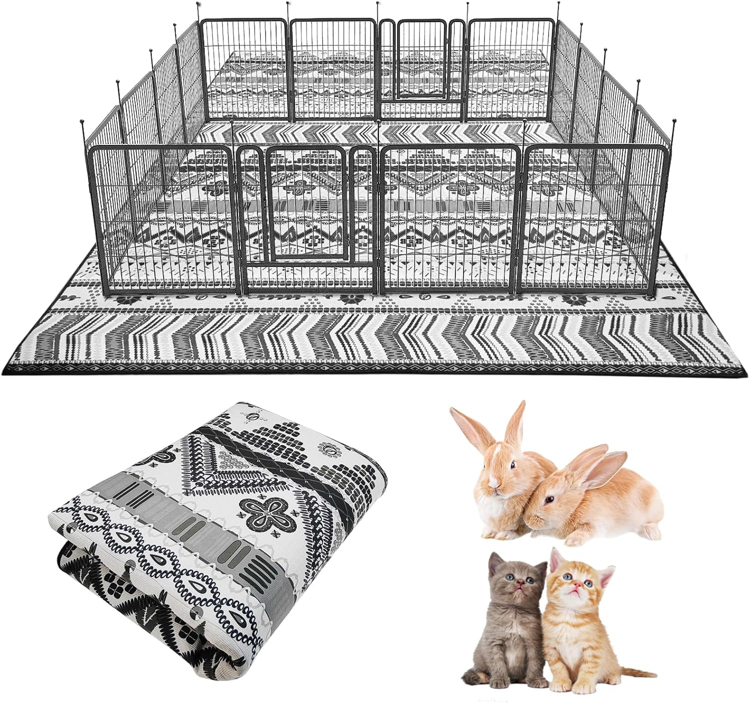 BNOSDM 79" X 55" Large Bunny Cage Liner Washable Reusable