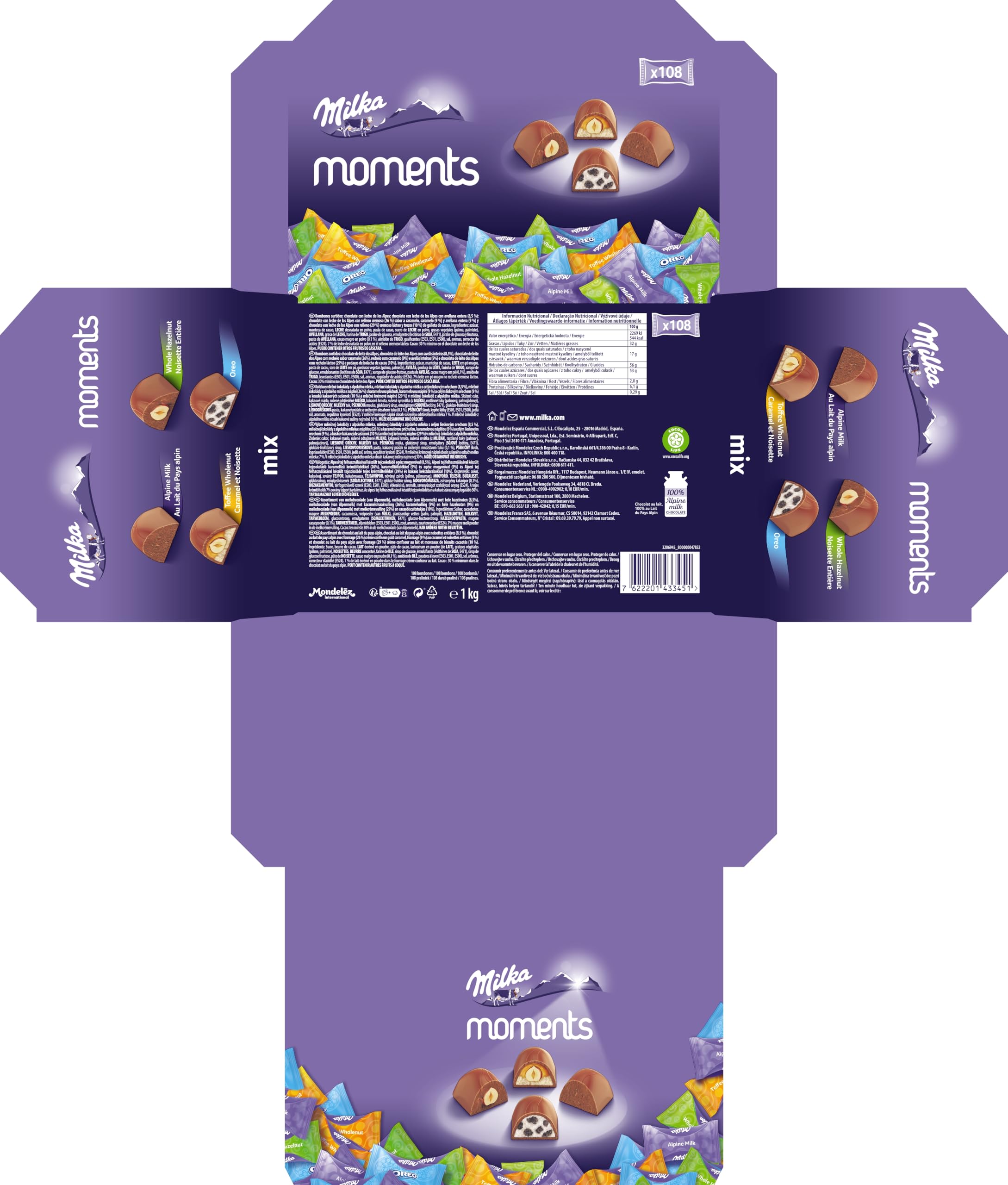 Milka Moments Milka Chocolate Assortment Mixed Alps Milk Chocolate