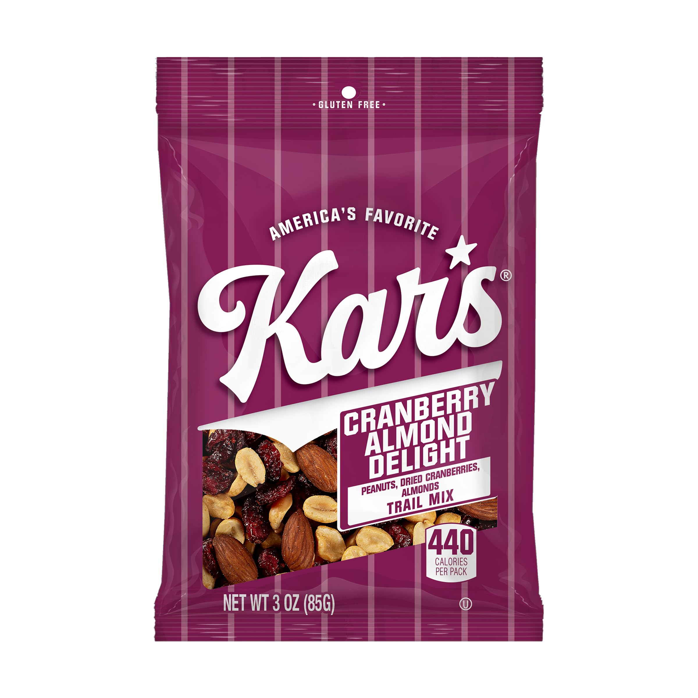 Kar’s Nuts Cranberry Almond Delight Trail Mix, 3 oz – Grab & Go Bags, Individual Snack Packs (Pack of 42), Gluten-Free Trail Mix Snack