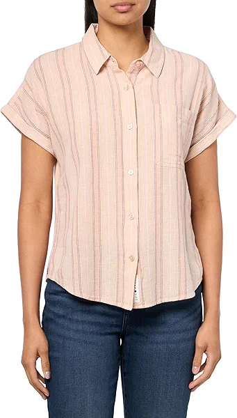 Lucky Brand Women's Rolled Sleeve Button Down