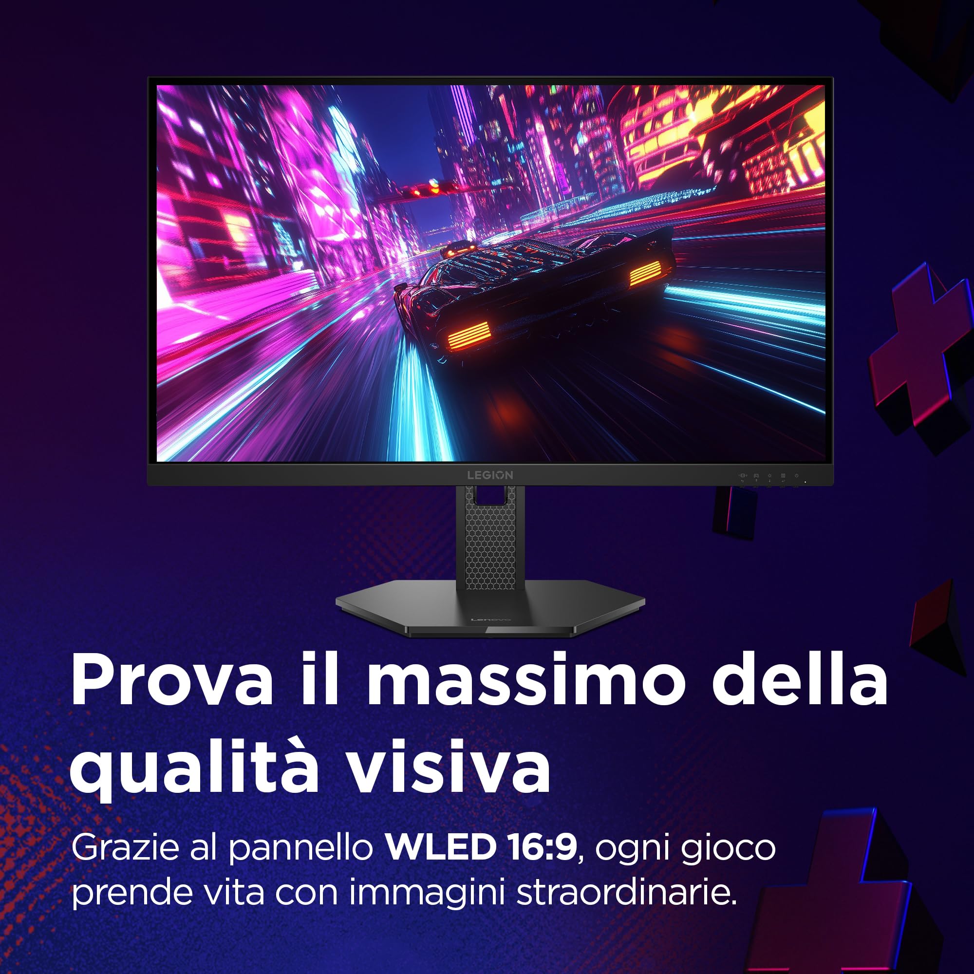 Lenovo Legion 27-15 | 27" Monitor Gaming IPS Full HD | 240Hz | 0.5 ms | DP 1.4, 2x HDMI 2.1 | AMD FreeSync Premium | Regolabile | VESA 100x100