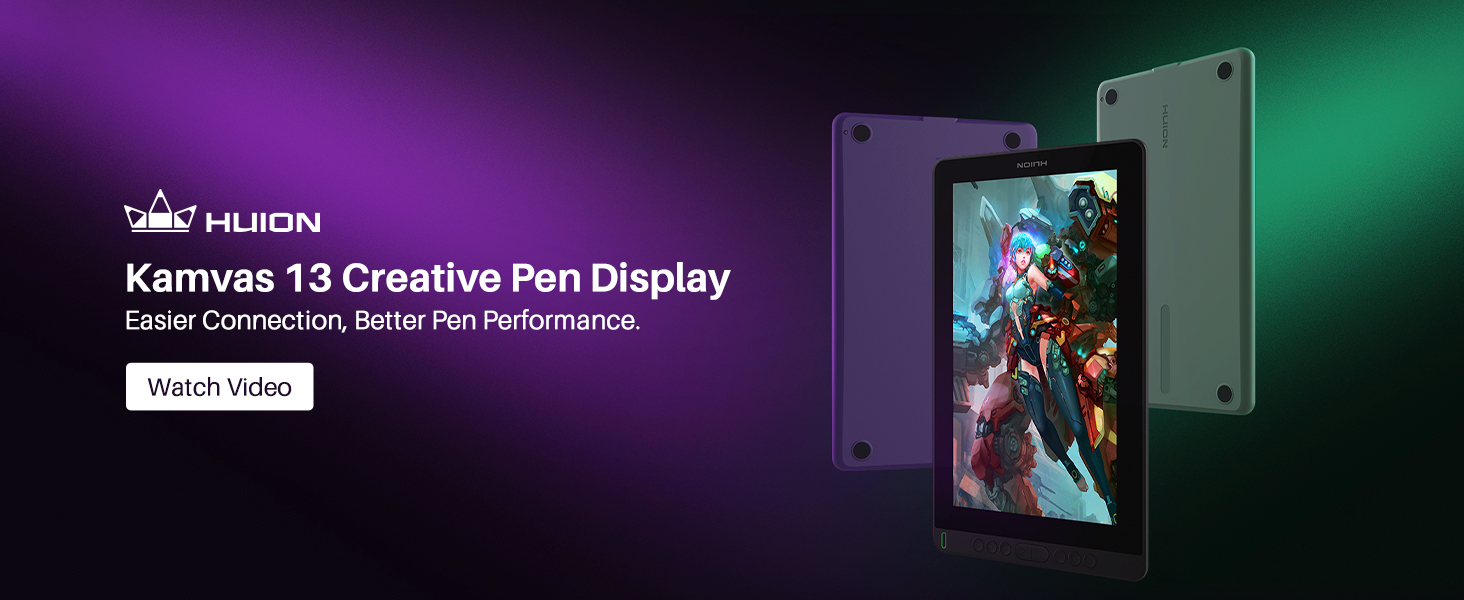 HUION KAMVAS 13 Lightweight Pen Display with Battery-Free Stylus