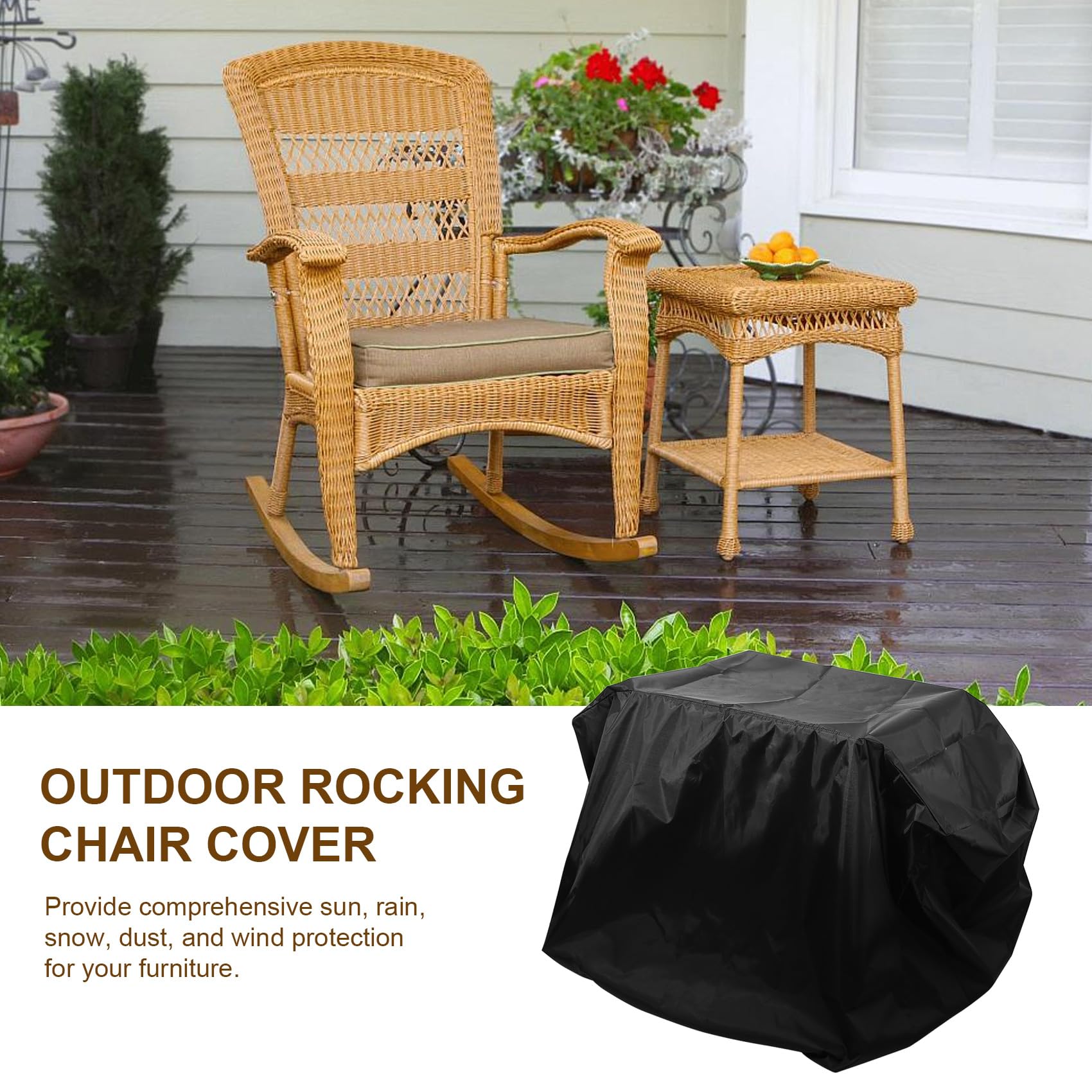 para Mecedora de Exterior, Fundas Impermeables para Mecedora de Huevo de Patio, para Silla Papasan de Interior
