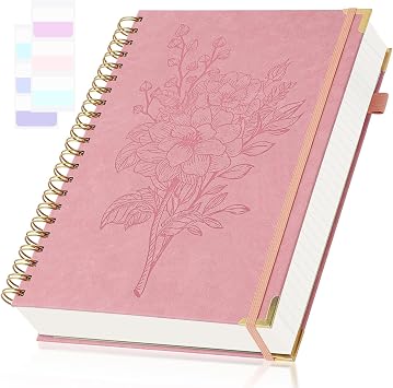 Notebook College Ruled, Hardcover Spiral Notebook Journal for Women Men, A5