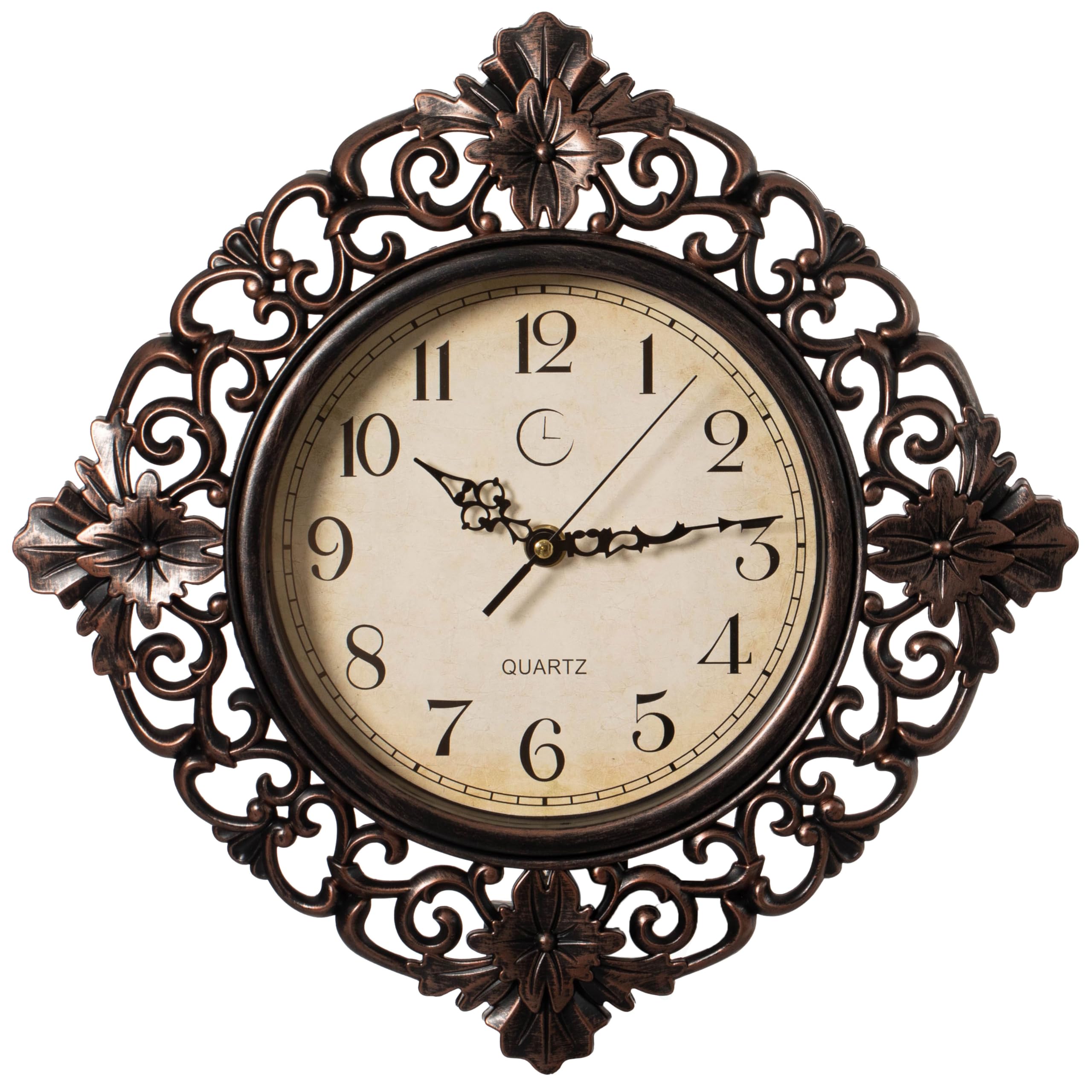 Horloge murale ronde Clockswise pour habiller un mur vide avec du cachet ancien