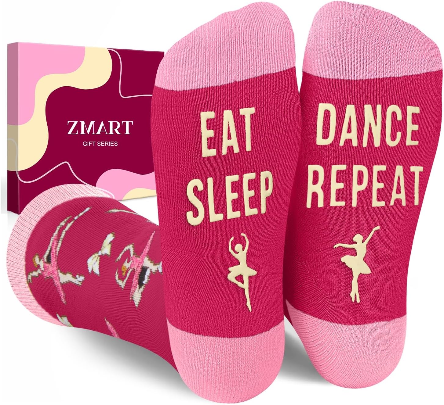 Zmart Gifts for Sports Lovers - Running Yoga Dance Skater Fishing Gifts, Funny Socks