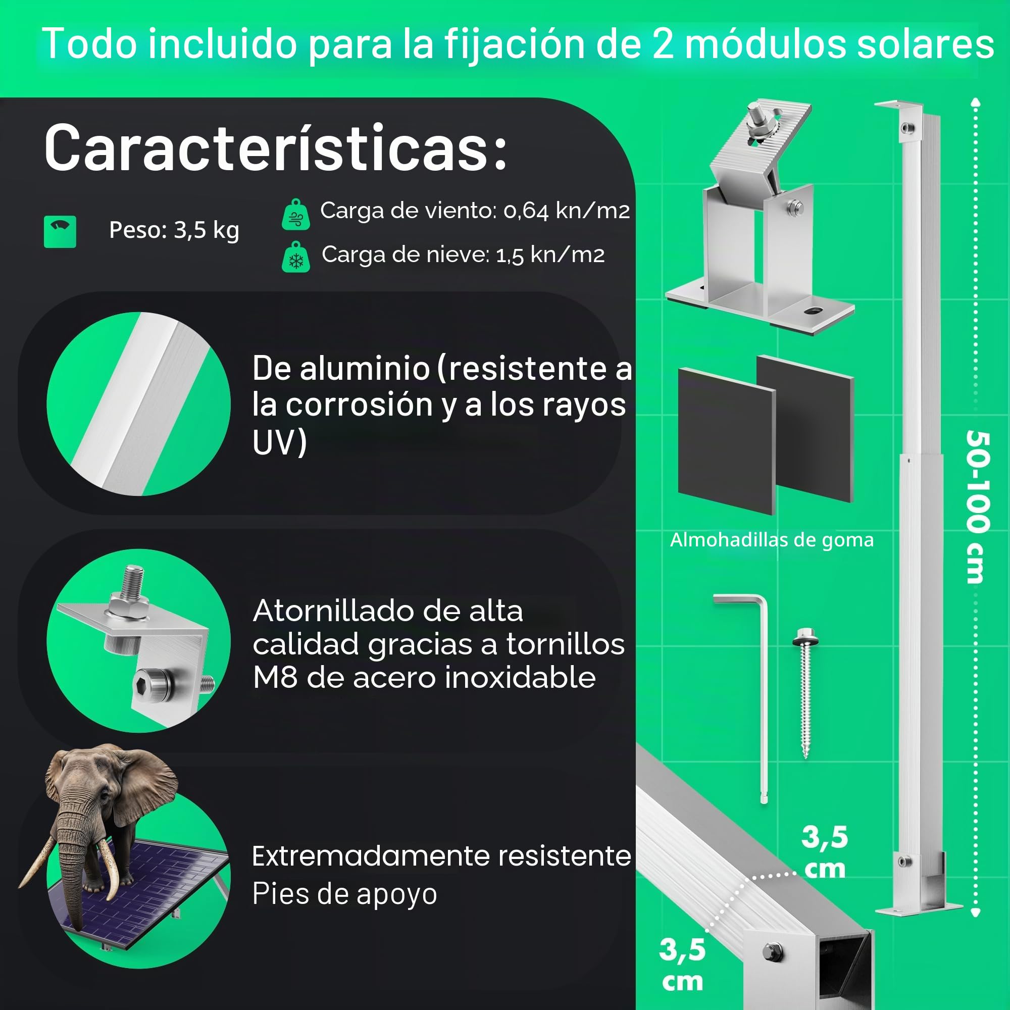 Matadores Soporte de panel solar