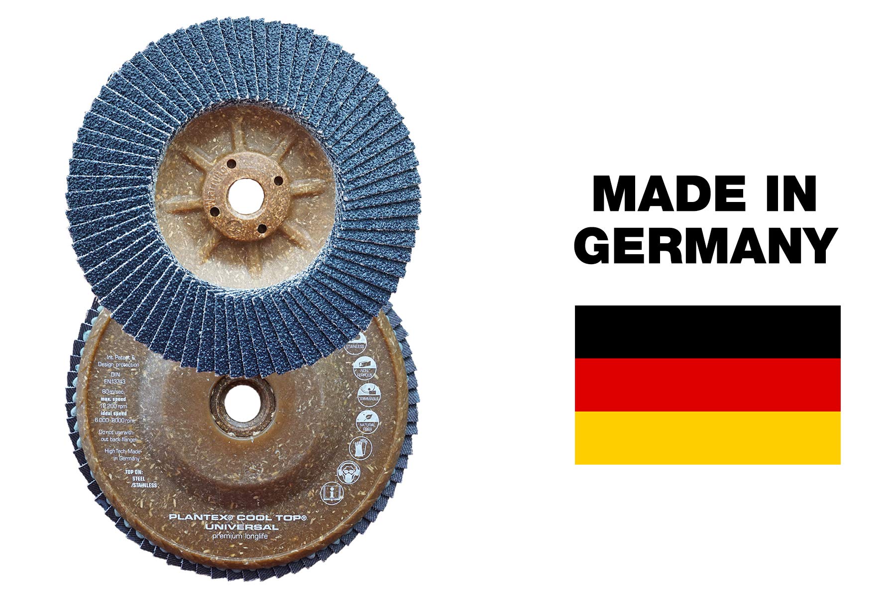 PLANTEX Spitfire Zirconia Flap Discs - 10 Pack -9