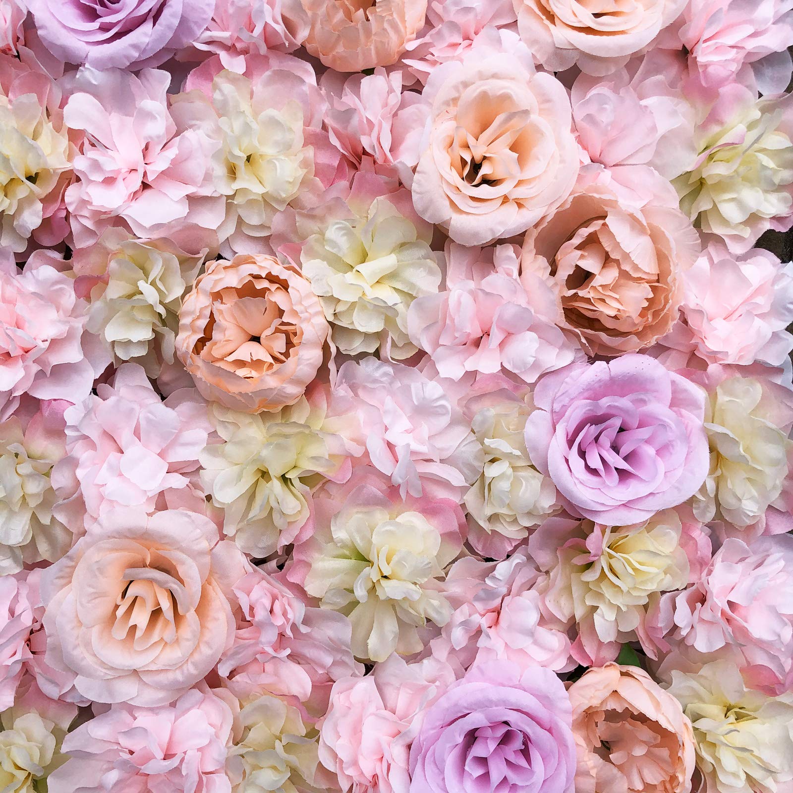 Künstliche Blumenwand Rosenwand,40 x 60 cm Blumenwand Hochzeit Kunstblumen Deko,DIY Hochzeit Straße Hintergrund (5 Stücke)