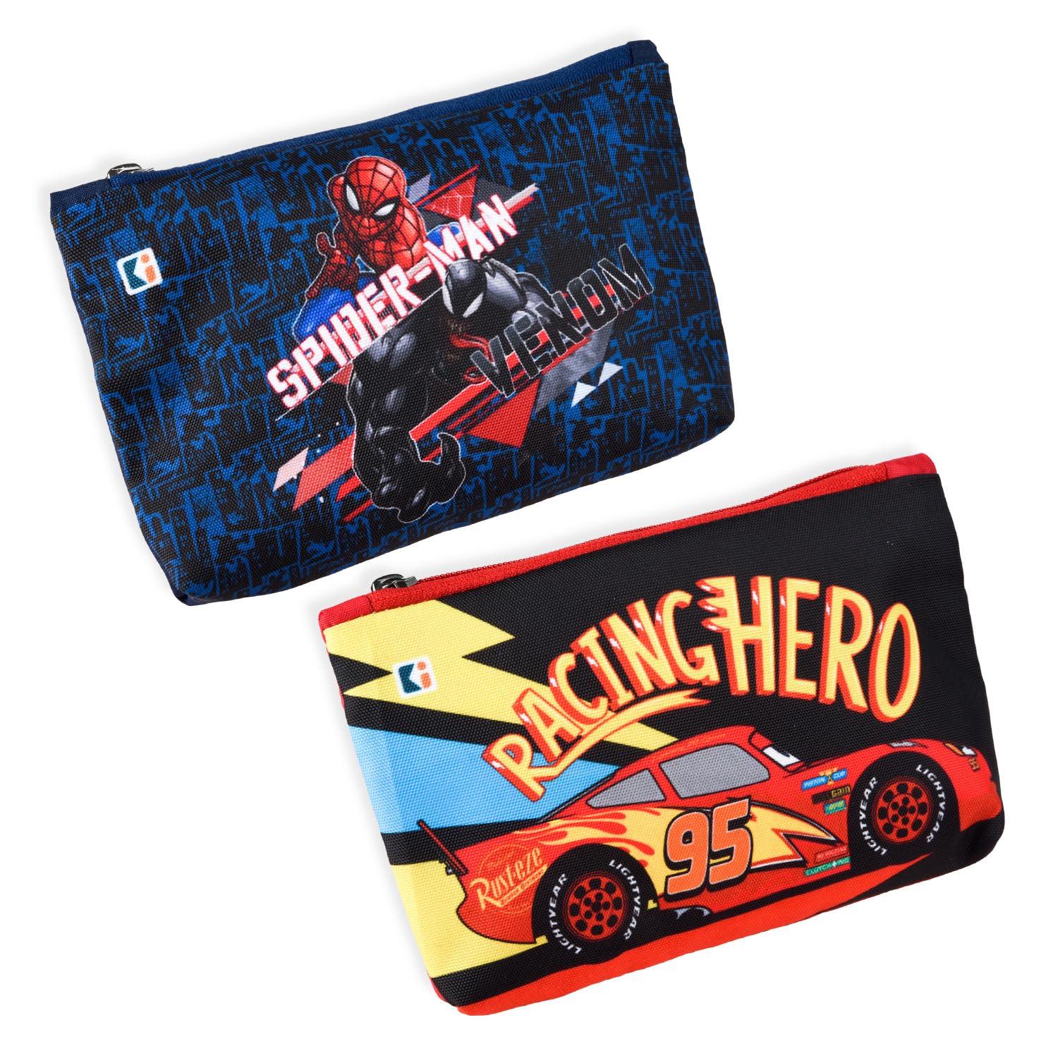 Kuber Industries Pack of 2 Pencil Pouch | Square Stationary Pouch | Pen-Pencil Box for Kids | School Geometry Pouch | Pencil Utility Bag | Zipper Pencil Organizer | Navy Blue & Red (B0CWH864YY) Amazon Price History, Amazon Price Tracker