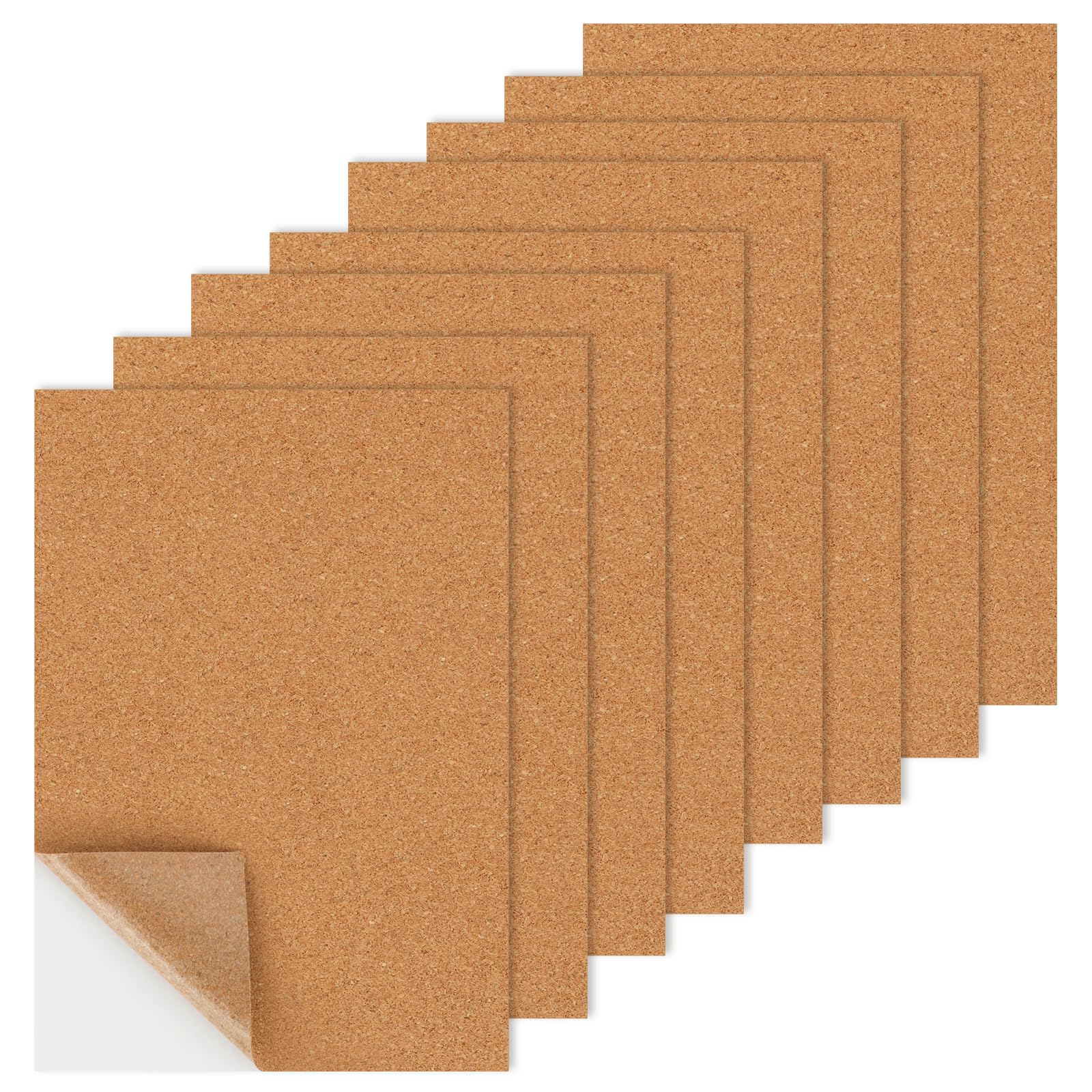 Tableros de Corcho Autoadhesivos 11.81 x 8.25 Pulgadas, Mini Cuadrados para Posavasos
