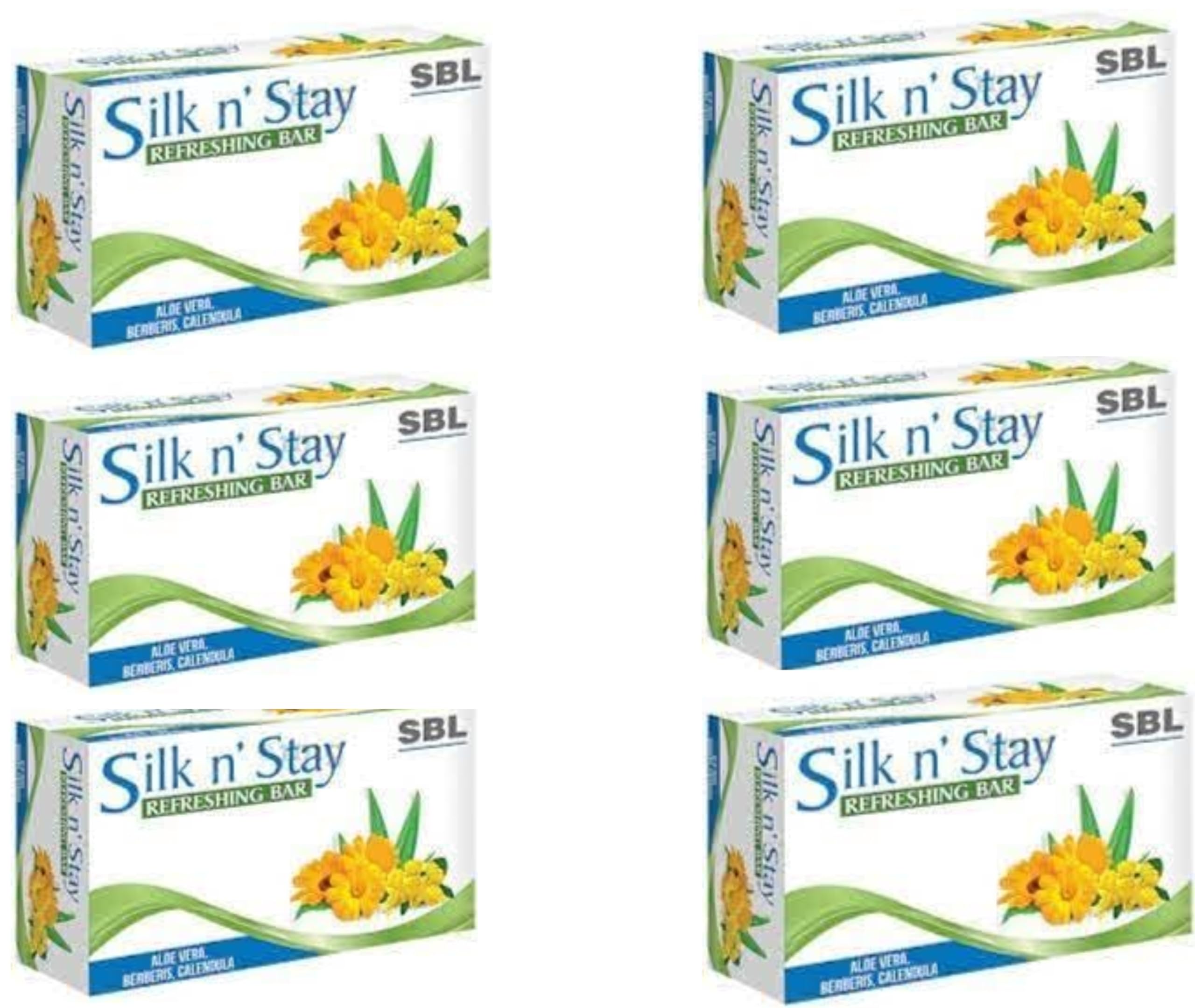 SBL Silk n' Stay Refreshing Soap with Aloevera, Berberis, Calendula 75gms (Pack of 6)-picture-51