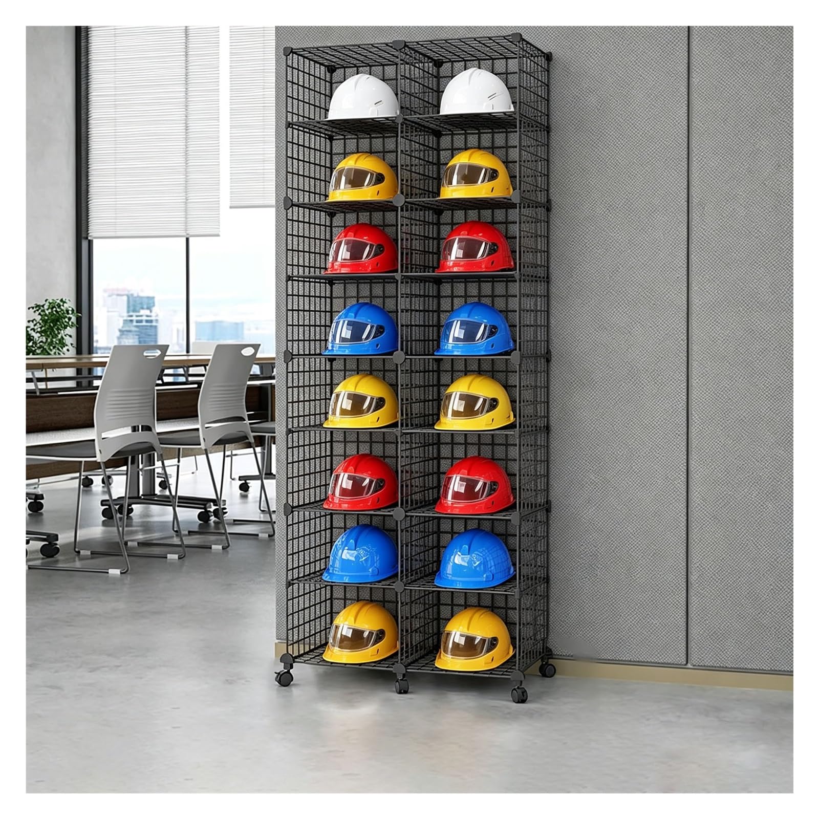 JYHHCYS Hard Hat Rack Safety Helmet Holder Organizer Floor-Standing