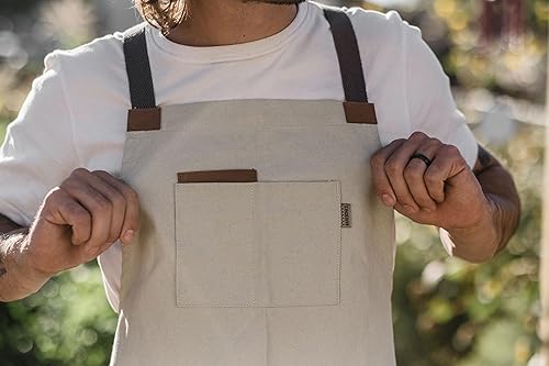 Miniatura 4 de Barebones Chef Grilling Apron - Cooking Aprons for Men and Women - High Quality Canvas Apron with Pockets