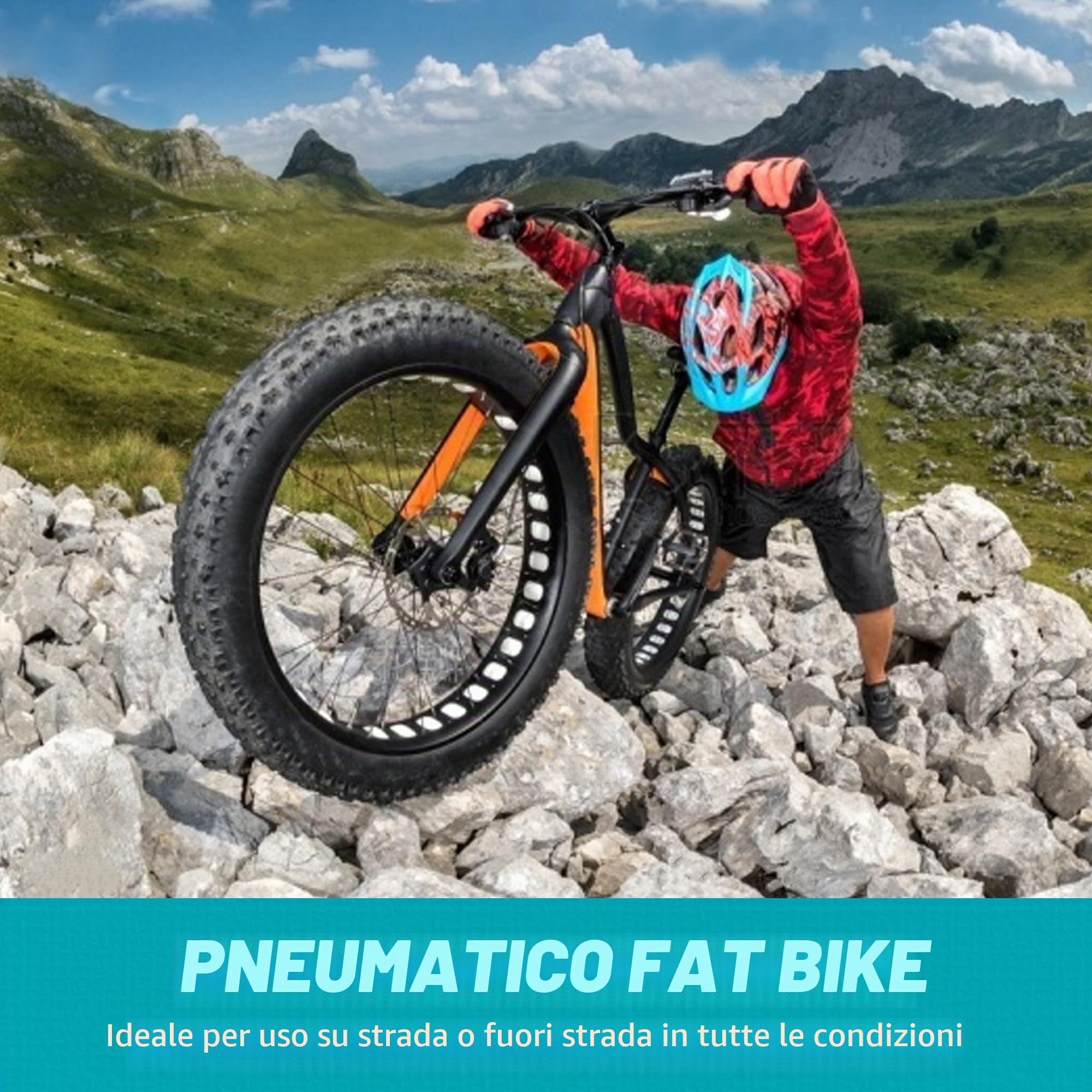 ZUKKA 20 pollici Heavy Duty E-Bike 20 x 4,0 guaina 102 – 406 pieghevole Fat Tire Fat Tire Grasso pneumatici per bicicletta elettrica e mountain bike
