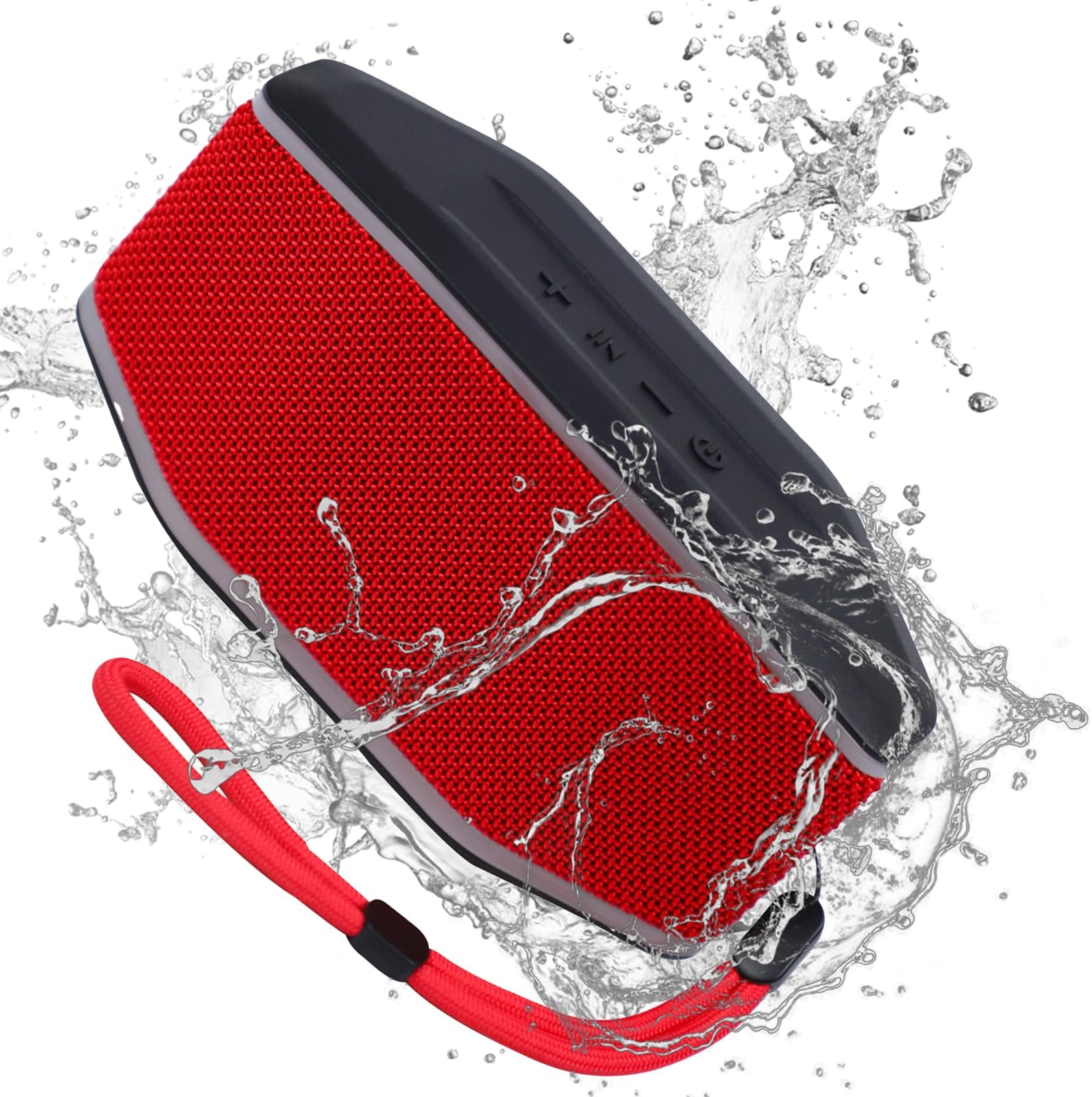 Speaker, Small Portable Bluetooth Wireless IPX5 Waterproof Shower Speaker,Loud Stereo Sound Deep Bass,Dual Pairing, RGB Lights,Long Playtime for Outdoor Party, Great Gift,1PC(Red)