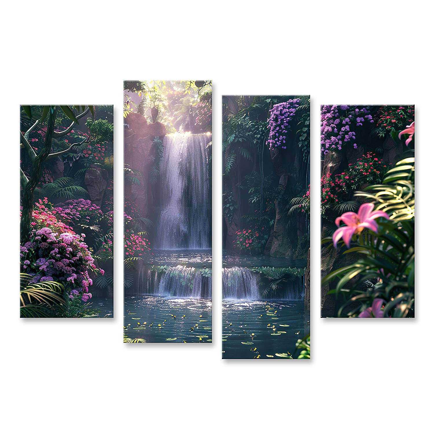 Tableau sur toile cascade prestigieuse image murale salon chic - 5