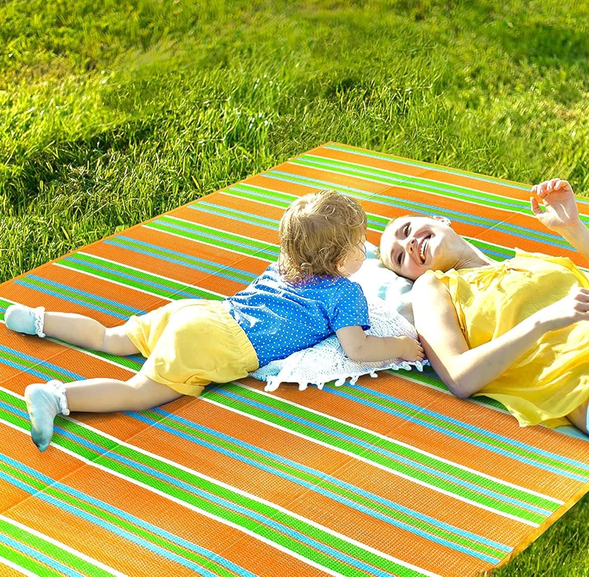 GLOW HOME Chatai Mats for Home 3x6 Feet Sleeping Mat for Floor - Foldable Plastic Mat for Sleeping on Floor with Handles, Orange (B09JT31M92) Amazon Price History, Amazon Price Tracker