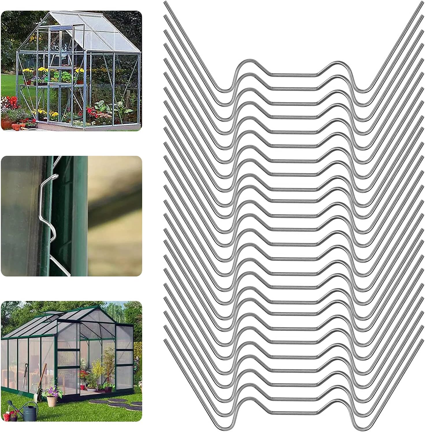 Voarge 50 Stück Gewächshaus Klammern, Hohlkammerplatte Befestigung